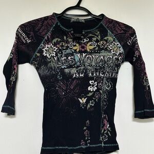 Vanilla Sugar Black and Purple Long Sleeve Tees